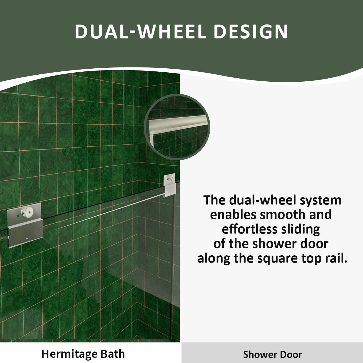 Nesso 60 in. W x 72 in. H Sliding Semi-Frameless Shower Door in Matte Black Finish with Clear Glass HBSD98-7260BN-6