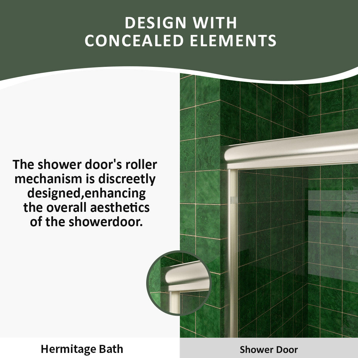 Nesso 60 in. W x 72 in. H Sliding Semi-Frameless Shower Door in Matte Black Finish with Clear Glass HBSD98-7260BN-7