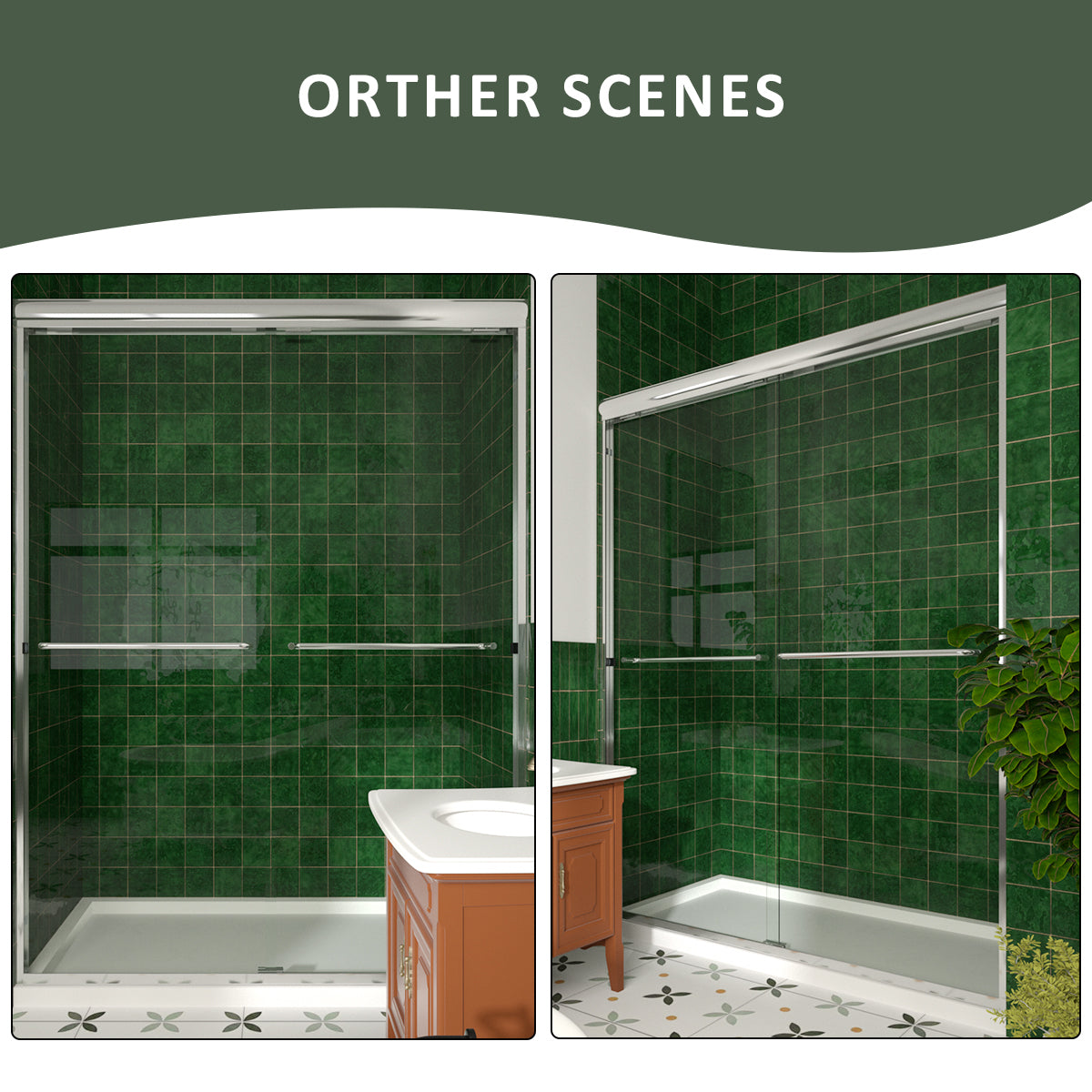 Nesso 60 in. W x 72 in. H Sliding Semi-Frameless Shower Door in Matte Black Finish with Clear Glass HBSD98-7260CR-11