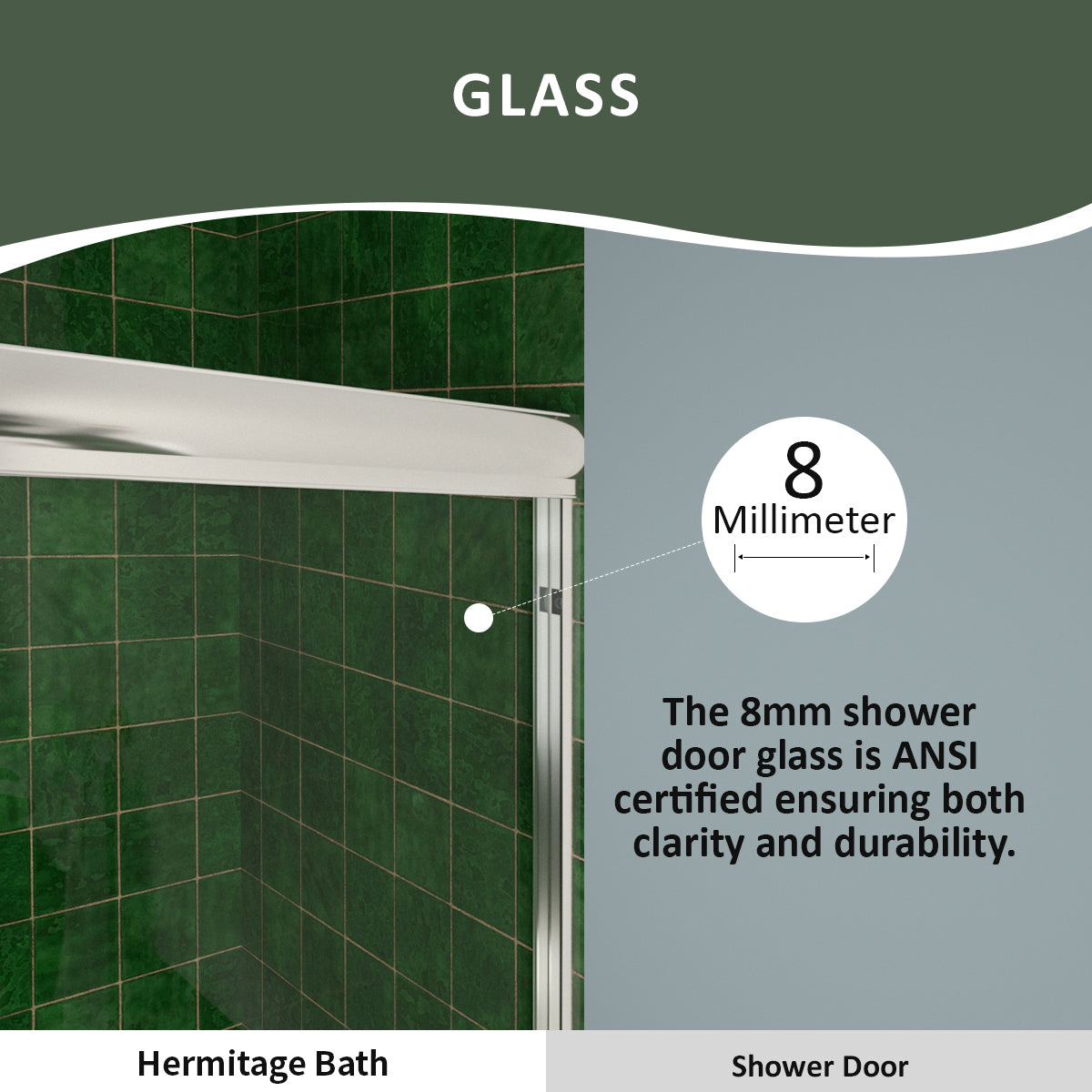 Nesso 60 in. W x 72 in. H Sliding Semi-Frameless Shower Door in Matte Black Finish with Clear Glass HBSD98-7260CR-4