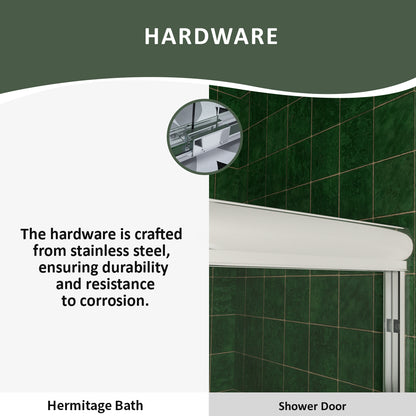 Nesso 60 in. W x 72 in. H Sliding Semi-Frameless Shower Door in Matte Black Finish with Clear Glass HBSD98-7260CR-8