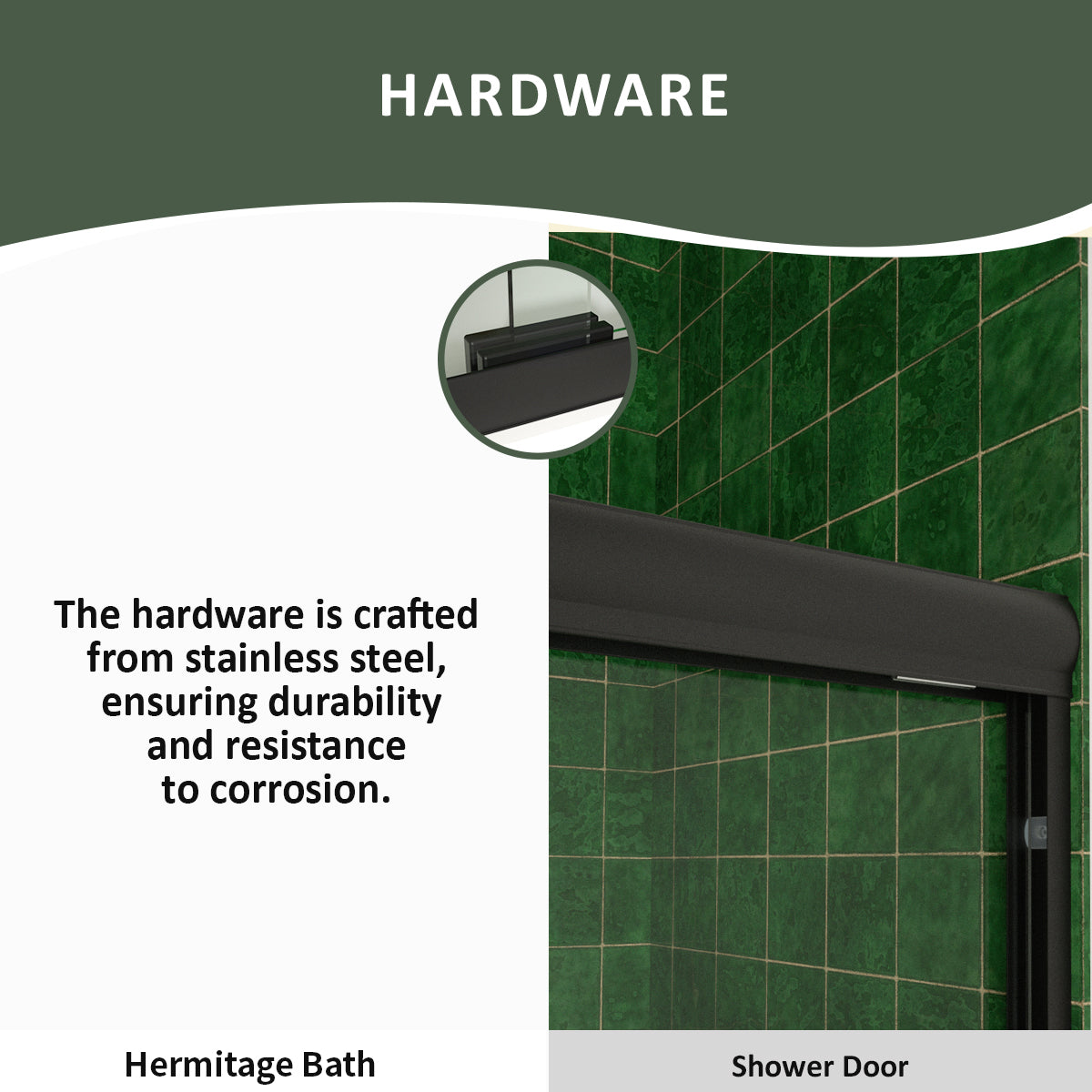 Nesso 60 in. W x 72 in. H Sliding Semi-Frameless Shower Door in Matte Black Finish with Clear Glass HBSD98-7260MB-8