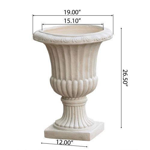 Arcadia 19 in. Magnesium Oxide Floor Planter for Indoor Outdoor Use