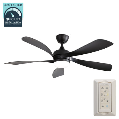 Taimei Sleek 52 in. Ceiling Fan - 5 Precision ABS Blades with Soft LED Light and Whisper-Quiet 6-Speed Remote Control KBS-52K096SMTY-BK-DC-ABS-BK-60_781804ef-5b71-435e-9448-e26bb276cc18