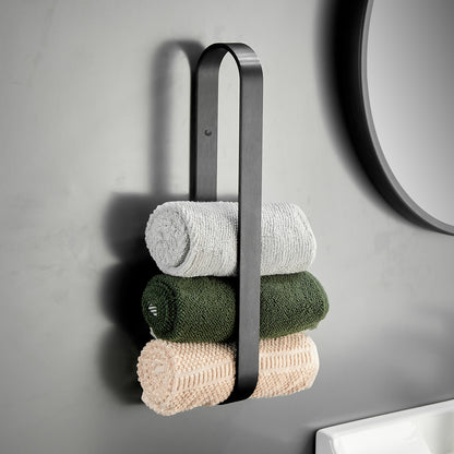 Gluon Wall Mounted Square Semi-Enclosed/Closed Towel Ring KCAM02B_4