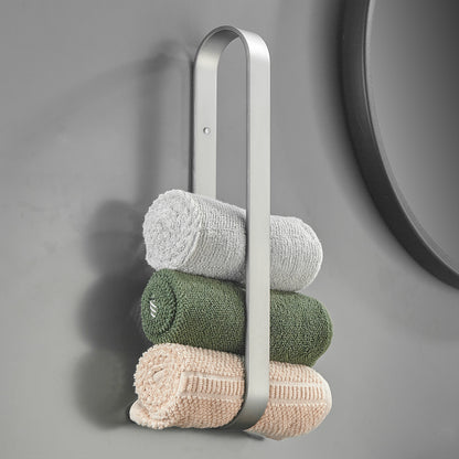 Gluon Wall Mounted Square Semi-Enclosed/Closed Towel Ring KCAM02N_4