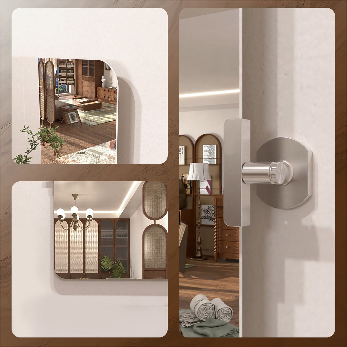 Angulus 20 in. W x 30 in. H Rectangular Frameless Tilt Wall Mount Bathroom Vanity Mirror KH2030-BN-14