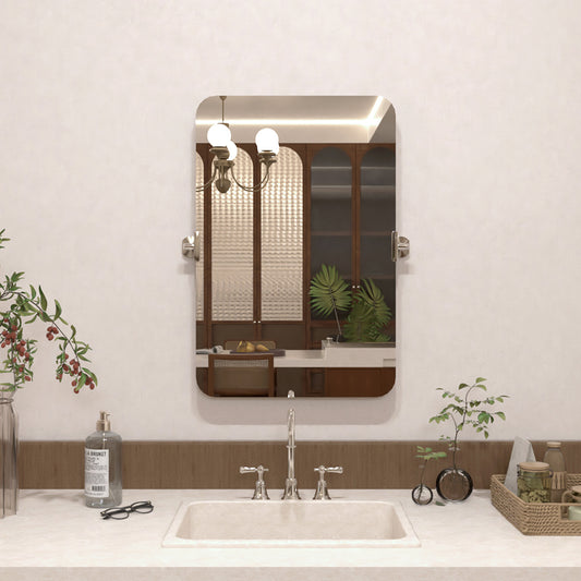 Angulus 20 in. W x 30 in. H Rectangular Frameless Tilt Wall Mount Bathroom Vanity Mirror