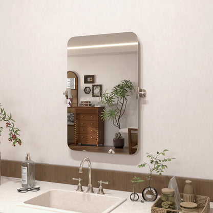 Angulus 20 in. W x 30 in. H Rectangular Frameless Tilt Wall Mount Bathroom Vanity Mirror KH2030-CR-02