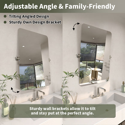 TaiMei 20 in. H x 30 in. W Rectangular Frameless Tilt Wall Mount Bathroom Vanity Mirror KH2030-CR-07_8711f50c-44cd-4d0f-b7fe-654a76346267