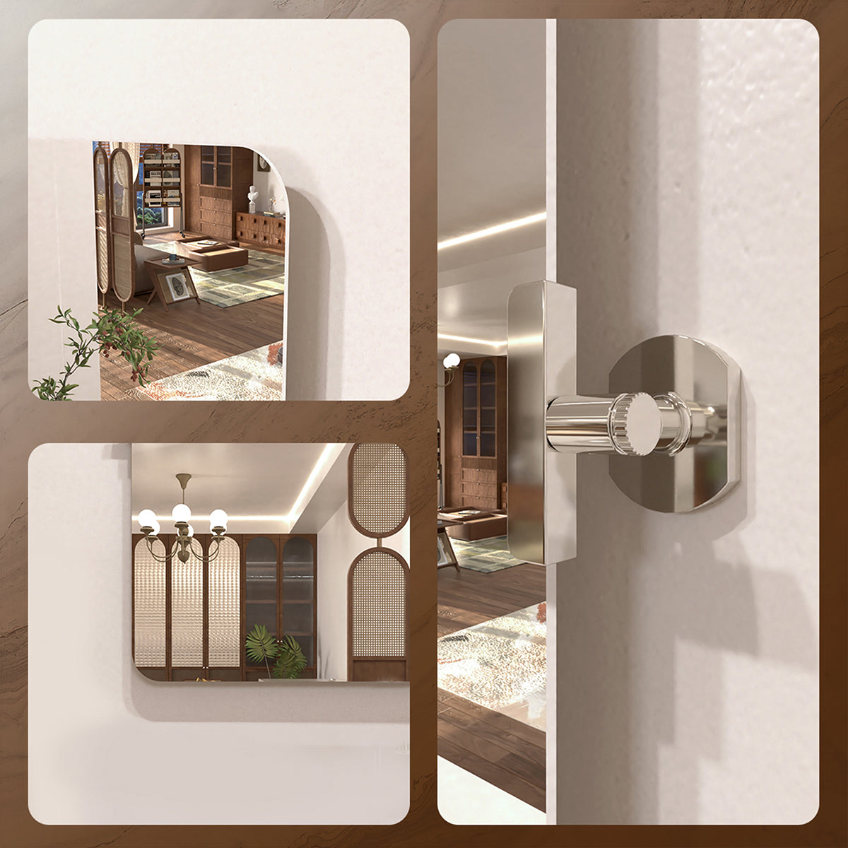 Angulus 20 in. W x 30 in. H Rectangular Frameless Tilt Wall Mount Bathroom Vanity Mirror KH2030-CR-14