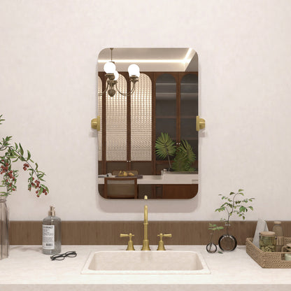 Angulus 20 in. W x 30 in. H Rectangular Frameless Tilt Wall Mount Bathroom Vanity Mirror Brushed Gold KH2030-GD-01_7fb8930c-2659-492a-afef-56016299ffc8