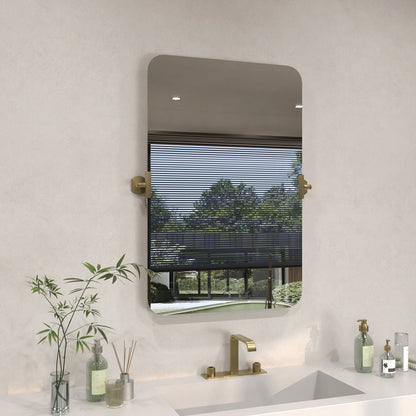 TaiMei 20 in. H x 30 in. W Rectangular Frameless Tilt Wall Mount Bathroom Vanity Mirror KH2030-GD-02_30120231-1cc5-4683-b27e-e4cdd5b4497e