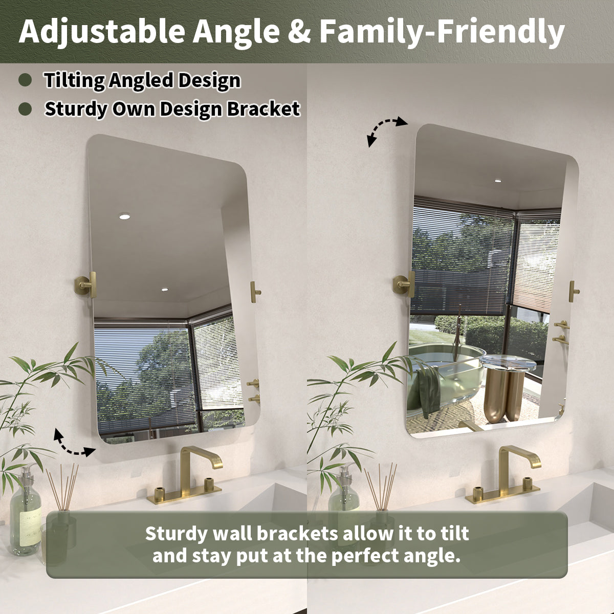 TaiMei 20 in. H x 30 in. W Rectangular Frameless Tilt Wall Mount Bathroom Vanity Mirror KH2030-GD-07_42f82700-8c0f-43a7-9d00-fab48ea4367c