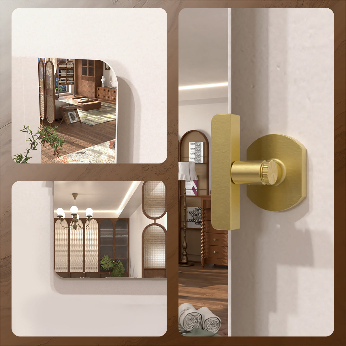 Angulus 20 in. W x 30 in. H Rectangular Frameless Tilt Wall Mount Bathroom Vanity Mirror KH2030-GD-14