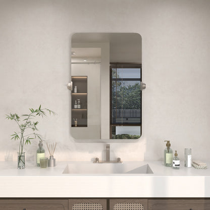 TaiMei 24 in. H x 36 in. W Rectangular Frameless Tilt Wall Mount Bathroom Vanity Mirror KH2436-BN-13_c799b377-2637-418a-b610-ee6a710c61a5
