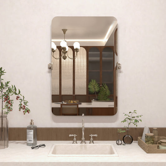 Angulus 24 in. W x 36 in. H Rectangular Frameless Tilt Wall Mount Bathroom Vanity Mirror