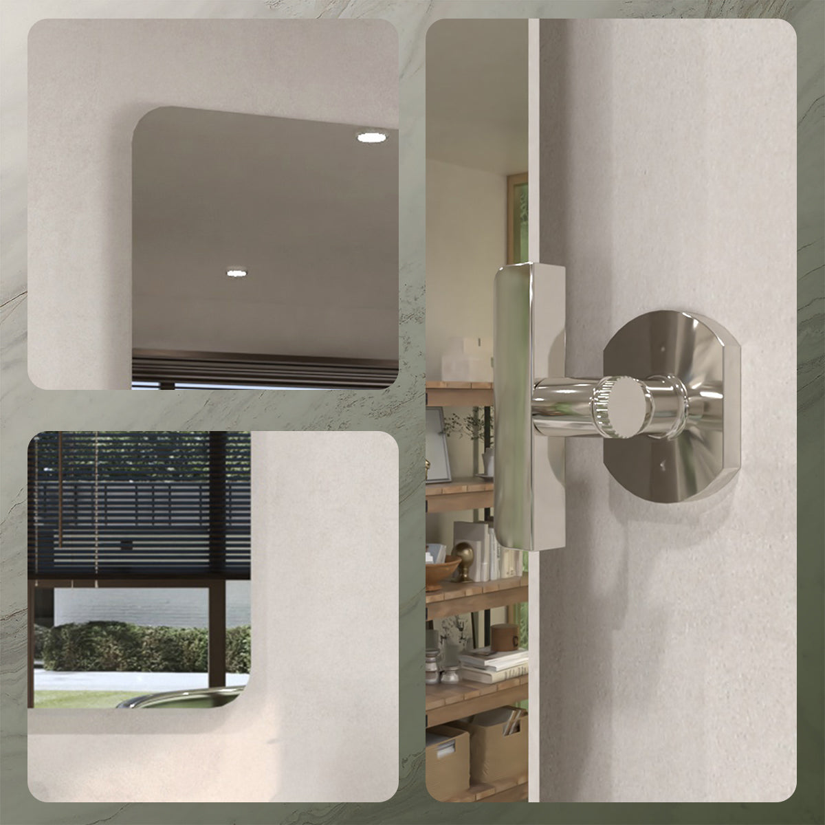 TaiMei 24 in. H x 36 in. W Rectangular Frameless Tilt Wall Mount Bathroom Vanity Mirror KH2436-CR-14_5e50aa0b-d0c3-4088-b044-2d3252588aa0
