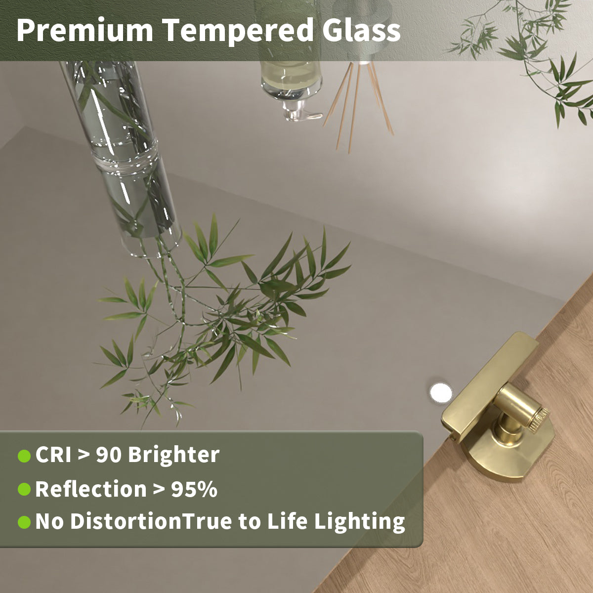 TaiMei 24 in. H x 36 in. W Rectangular Frameless Tilt Wall Mount Bathroom Vanity Mirror KH2436-GD-08_13d68261-d0b0-4537-8a45-0ab40f2ec1ce