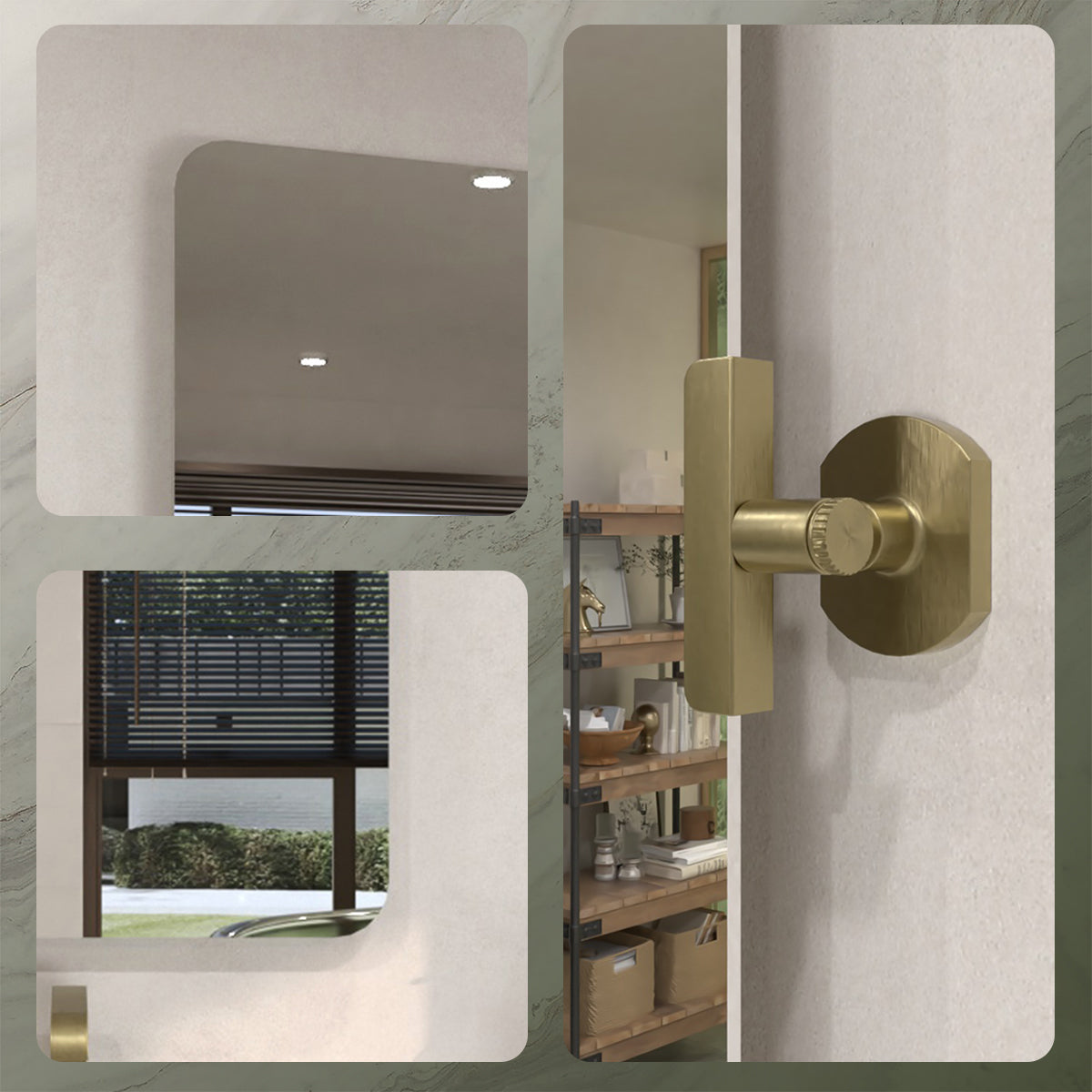 TaiMei 24 in. H x 36 in. W Rectangular Frameless Tilt Wall Mount Bathroom Vanity Mirror KH2436-GD-14_5fc5e65f-9bb8-4508-a367-d0442f916df3