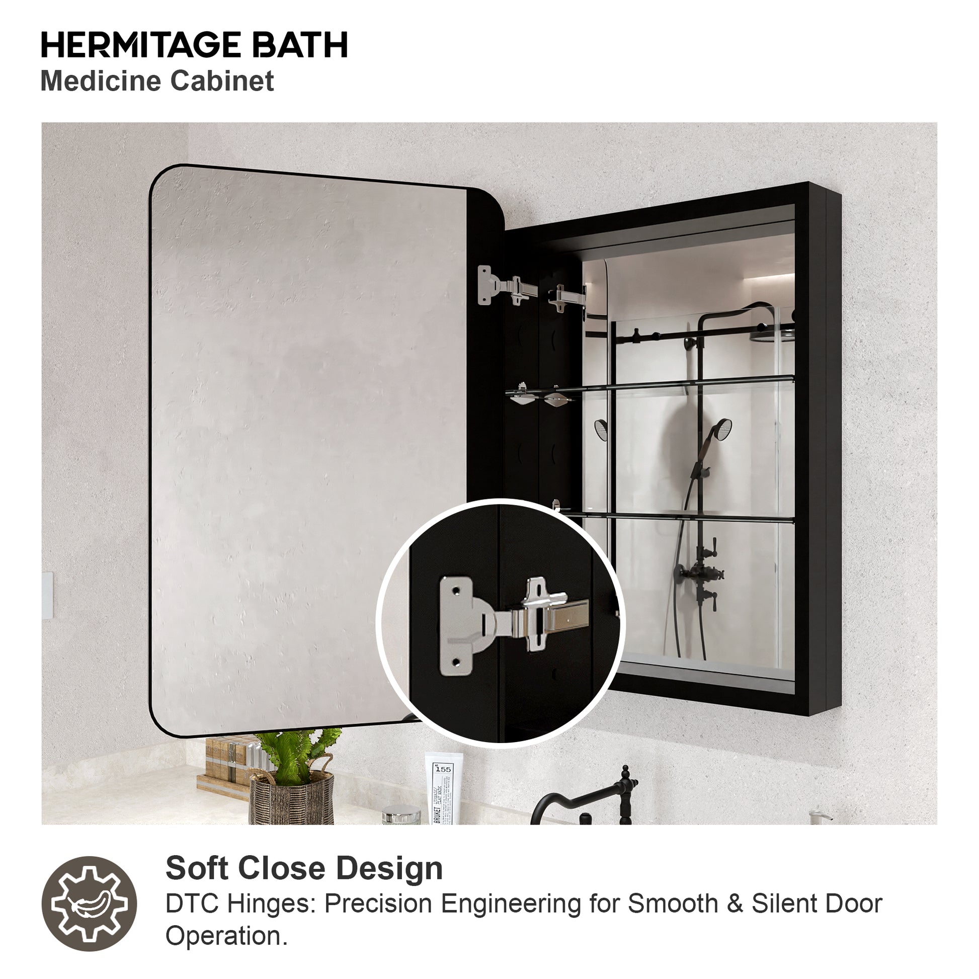 Rectangular Framed Recessed/Surface Mount Medicine Cabinet with Mirror in Matte Black MB-7_bd7ae55c-78e8-4106-9213-a527c8cc0b55