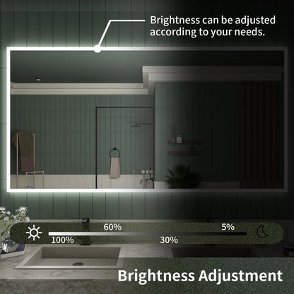 TaiMei LED Bathroom Vanity Mirror Anti-Fog Brightness Adjustable High-Definition ETL Certified MC04-7236-07