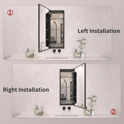 TaiMei 15 in. x 36 in. Frameless Recessed or Surface-Mount Beveled Single Mirror Bathroom Medicine Cabinet MCA1536-BL-10_4f0076a6-2ac1-42e6-8cd4-923c572d5830