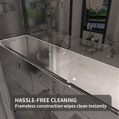 TaiMei 23 in. x 30 in. Frameless Recessed or Surface-Mount Beveled Single Mirror Bathroom Medicine Cabinet MCA2330-CR-13