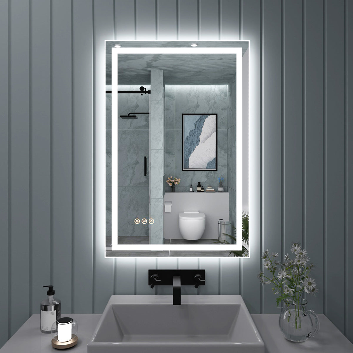 TaiMei LED Bathroom Vanity Mirror Anti-Fog Brightness Adjustable High-Definition ETL Certified
