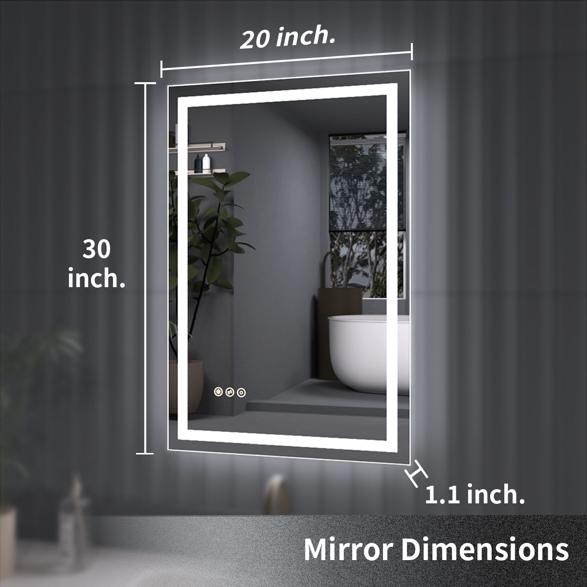 TaiMei LED Bathroom Vanity Mirror Anti-Fog Brightness Adjustable High-Definition ETL Certified