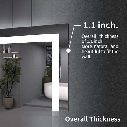 TaiMei LED Bathroom Vanity Mirror Anti-Fog Brightness Adjustable High-Definition ETL Certified