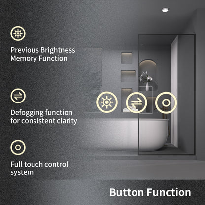 TaiMei LED Bathroom Vanity Mirror Anti-Fog Brightness Adjustable High-Definition ETL Certified