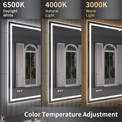 TaiMei LED Bathroom Vanity Mirror Anti-Fog Brightness Adjustable High-Definition ETL Certified