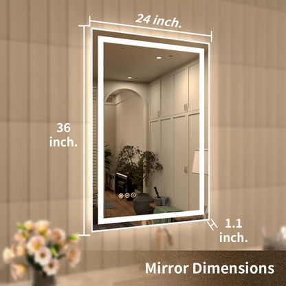 TaiMei Multiple Sizes Rectangular Frameless LED Anti-Fog Wall Bathroom Vanity Mirror MD04-2436-04_3882e6ac-0476-42bd-a51a-1d4bf4cd244c