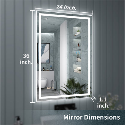 TaiMei LED Bathroom Vanity Mirror Anti-Fog Brightness Adjustable High-Definition ETL Certified