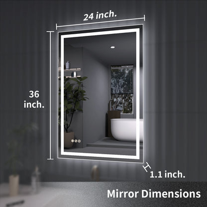 TaiMei LED Bathroom Vanity Mirror Anti-Fog Brightness Adjustable High-Definition ETL Certified