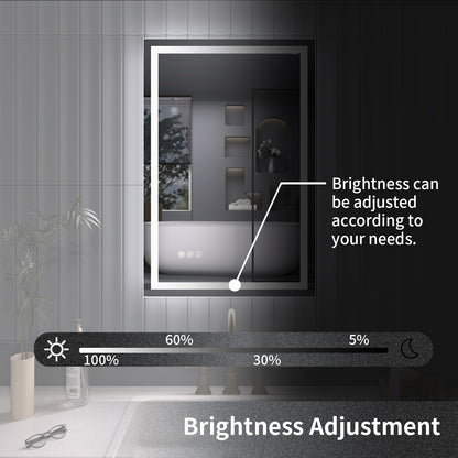 TaiMei LED Bathroom Vanity Mirror Anti-Fog Brightness Adjustable High-Definition ETL Certified
