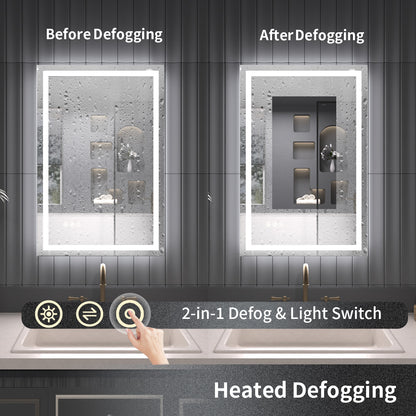 TaiMei LED Bathroom Vanity Mirror Anti-Fog Brightness Adjustable High-Definition ETL Certified