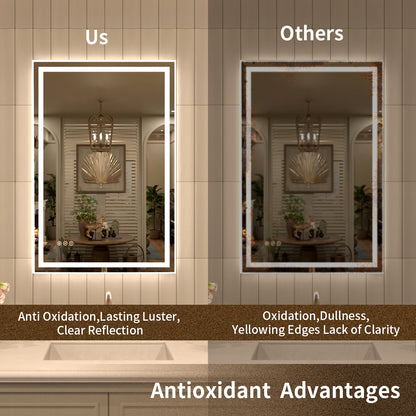 TaiMei MD04SF Frameless  LED Single Bathroom Vanity Mirror in Polished Crystal