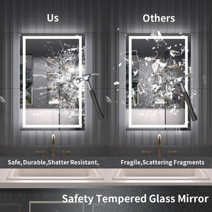 TaiMei LED Bathroom Vanity Mirror Anti-Fog Brightness Adjustable High-Definition ETL Certified