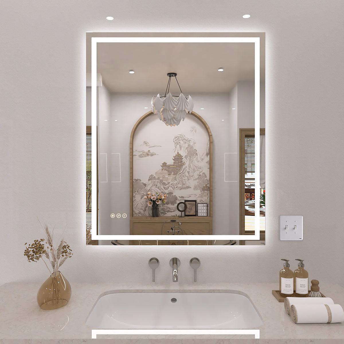 TaiMei LED Bathroom Vanity Mirror Anti-Fog Brightness Adjustable High-Definition ETL Certified 30*36 MD04-3036-01_3ca15399-1cc0-47b0-b788-50abec7fe2af