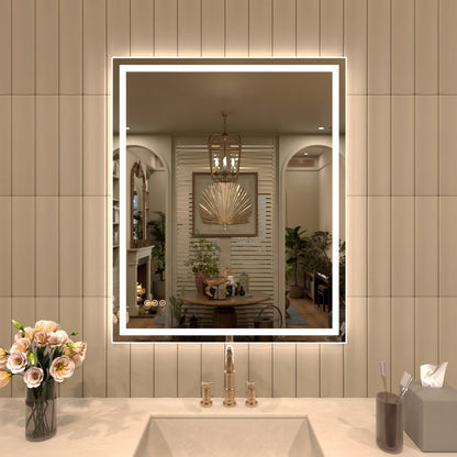 TaiMei Multiple Sizes Rectangular Frameless LED Anti-Fog Wall Bathroom Vanity Mirror 30*36 MD04-3036-01_c386c3fa-f6f1-4b49-a95d-5413d8b88f10