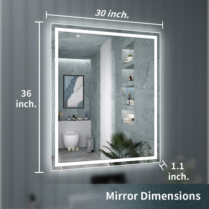 TaiMei LED Bathroom Vanity Mirror Anti-Fog Brightness Adjustable High-Definition ETL Certified