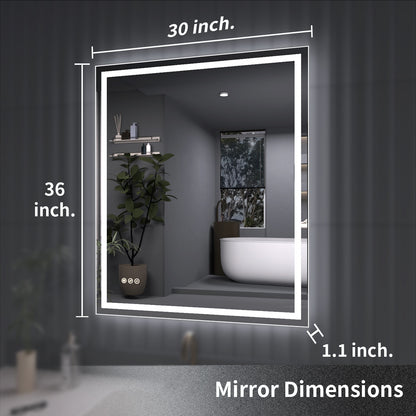 TaiMei LED Bathroom Vanity Mirror Anti-Fog Brightness Adjustable High-Definition ETL Certified