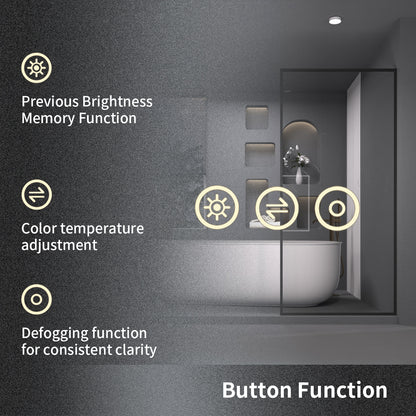TaiMei LED Bathroom Vanity Mirror Anti-Fog Brightness Adjustable High-Definition ETL Certified