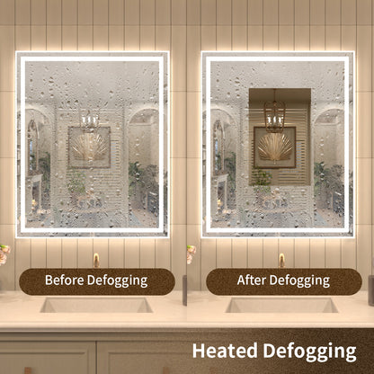 TaiMei MD04SF Frameless  LED Single Bathroom Vanity Mirror in Polished Crystal