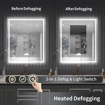 TaiMei LED Bathroom Vanity Mirror Anti-Fog Brightness Adjustable High-Definition ETL Certified