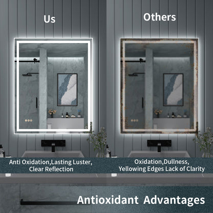 TaiMei LED Bathroom Vanity Mirror Anti-Fog Brightness Adjustable High-Definition ETL Certified