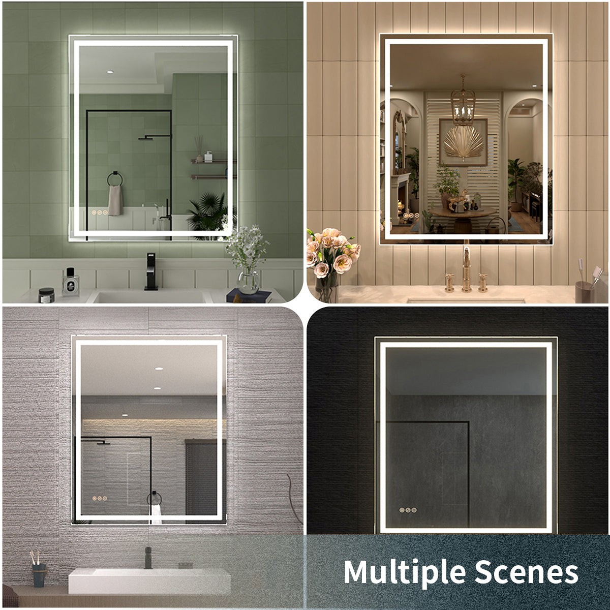 TaiMei LED Bathroom Vanity Mirror Anti-Fog Brightness Adjustable High-Definition ETL Certified
