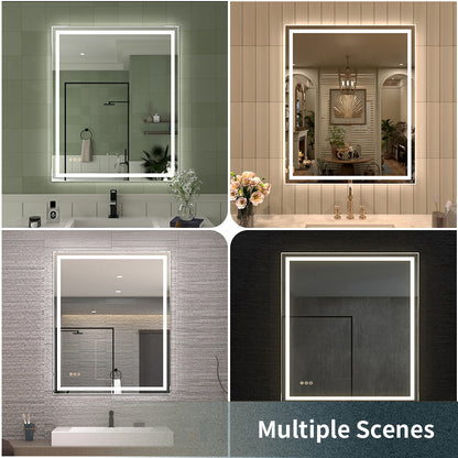 TaiMei LED Bathroom Vanity Mirror Anti-Fog Brightness Adjustable High-Definition ETL Certified